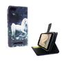Handyh�lle Tasche f�r Handy Wiko Lenny 3 Einhorn Wei�