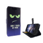 Handyh�lle Tasche f�r Handy ZTE Blade V8 Dont Touch My Phone Blau / Gr�n