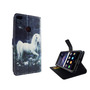 Handyh�lle Tasche f�r Handy Huawei P8 Lite 2017 Einhorn Wei�
