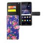 Handyh�lle Tasche f�r Handy Huawei P8 Lite 2017 Flower Print