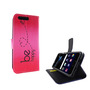 Handyh�lle Tasche f�r Handy Huawei P10 Be Happy Pink