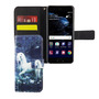 Handyh�lle Tasche f�r Handy Huawei P10 Einhorn Wei�