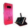 Handyh�lle Tasche f�r Handy Samsung Galaxy S8 Be Happy Pink