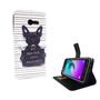 Handyh�lle Tasche f�r Handy Samsung Galaxy J3 Emerge B�ser Hund Wei�