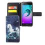 Handyh�lle Tasche f�r Handy Samsung Galaxy J3 Emerge Einhorn Wei�