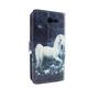 Handyh�lle Tasche f�r Handy Samsung Galaxy J3 Emerge Einhorn Wei�