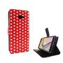 Handyh�lle Tasche f�r Handy Samsung Galaxy J5 Prime Polka Dot Rot