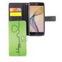 Handyh�lle Tasche f�r Handy Samsung Galaxy J5 Prime Be Happy Gr�n