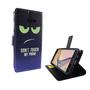 Handyh�lle Tasche f�r Handy Samsung Galaxy J5 Prime Dont Touch My Phone Blau / Gr�n