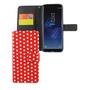 Handyh�lle Tasche f�r Handy Samsung Galaxy S8+ Plus Polka Dot Rot