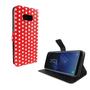 Handyh�lle Tasche f�r Handy Samsung Galaxy S8+ Plus Polka Dot Rot