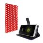Handyh�lle Tasche f�r Handy LG G6 Polka Dot Rot