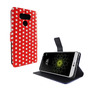 Handyh�lle Tasche f�r Handy LG G6 Polka Dot Rot