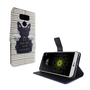 Handyh�lle Tasche f�r Handy LG G6 B�ser Hund Wei�