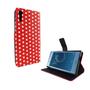 Handyh�lle Tasche f�r Handy Sony Xperia XZs Polka Dot Rot