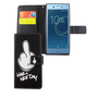 Handyh�lle Tasche f�r Handy Sony Xperia XZs Have A Nice Day Schwarz