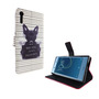 Handyh�lle Tasche f�r Handy Sony Xperia XZs B�ser Hund Wei�