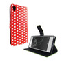 Handyh�lle Tasche f�r Handy Sony Xperia XA1 Polka Dot Rot