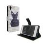 Handyh�lle Tasche f�r Handy Sony Xperia XA1 B�ser Hund Wei�