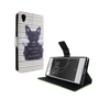 Handyh�lle Tasche f�r Handy Sony Xperia XA1 B�ser Hund Wei�