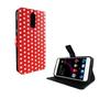 Handyh�lle Tasche f�r Handy ZTE Blade A2 Plus Polka Dot Rot