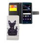 Handyh�lle Tasche f�r Handy Huawei P10 Lite B�ser Hund Wei�