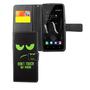 Handyh�lle Tasche f�r Handy Wiko Jerry Dont Touch My Phone Gr�n