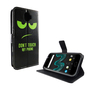 Handyh�lle Tasche f�r Handy Wiko Wim Dont Touch My Phone Gr�n