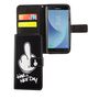 Handyh�lle Tasche f�r Handy Samsung Galaxy J3 2017 Have A Nice Day Schwarz