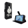 Handyh�lle Tasche f�r Handy Samsung Galaxy J3 2017 Have A Nice Day Schwarz