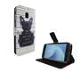 Handyh�lle Tasche f�r Handy Samsung Galaxy J3 2017 B�ser Hund Wei�