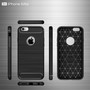 Apple iPhone 6 / 6s Cover TPU Case Silikon Schutz-H�lle Handy Bumper Carbon Optik Blau