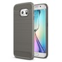 Samsung Galaxy S6 Edge TPU Case Carbon Fiber Optik Brushed Schutz H�lle Grau