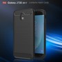 Samsung Galaxy J7 2017 TPU Case Carbon Fiber Optik Brushed Schutz Hlle Schwarz