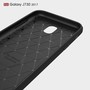 Samsung Galaxy J7 2017 TPU Case Carbon Fiber Optik Brushed Schutz H�lle Schwarz
