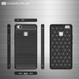 Huawei P9 Lite TPU Case Carbon Fiber Optik Brushed Schutz H�lle Schwarz