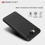 Huawei Y5 2017 TPU Case Carbon Fiber Optik Brushed Schutz H�lle Schwarz