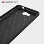 Huawei Y5 2017 TPU Case Carbon Fiber Optik Brushed Schutz H�lle Blau