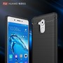 Huawei Enjoy 6s TPU Case Carbon Fiber Optik Brushed Schutz Hlle Blau