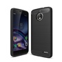Motorola Moto E4 TPU Case Carbon Fiber Optik Brushed Schutz H�lle Schwarz