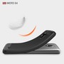 Motorola Moto E4 TPU Case Carbon Fiber Optik Brushed Schutz H�lle Schwarz