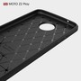 Motorola Moto Z2 Play TPU Case Carbon Fiber Optik Brushed Schutz H�lle Blau