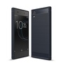 Sony Xperia XA1 TPU Case Carbon Fiber Optik Brushed Schutz H�lle Blau