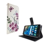 Handyh�lle Tasche f�r Handy Alcatel Pop 4 5.0 Lotusblume
