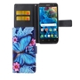 Handyh�lle Tasche f�r Handy Alcatel Pop 4 5.0 Blauer Schmetterling
