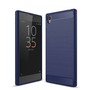 Sony Xperia L1 TPU Case Carbon Fiber Optik Brushed Schutz H�lle Blau