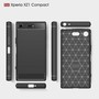 Sony Xperia XZ1 Mini TPU Case Carbon Fiber Optik Brushed Schutz H�lle Blau