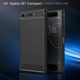 Sony Xperia XZ1 Mini TPU Case Carbon Fiber Optik Brushed Schutz H�lle Schwarz