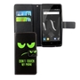Handyh�lle Tasche f�r Wiko Jerry 2 Dont Touch My Phone Gr�n