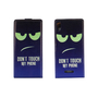 Handyh�lle Tasche Flip f�r Wiko Lenny 4 Dont Touch My Phone Blau / Gr�n
